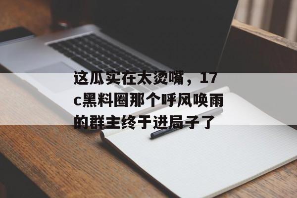 这瓜实在太烫嘴,17c黑料圈那个呼风唤雨的群主终于进局子了